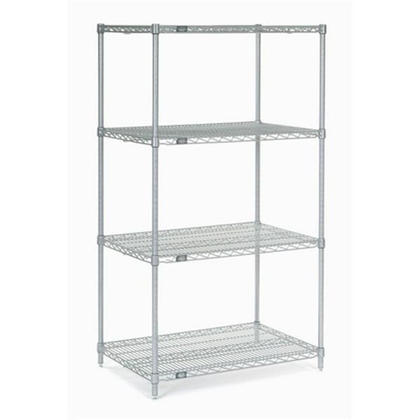 Nexel Epoxy 18 x 30 x 74 in. Starter Shelf Unit- Silver 18307EP - main